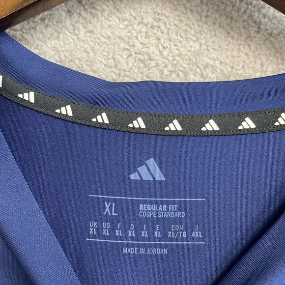 NWOT Adidas Men's XL Blue Active T-Shirt Regular Fit - Picture 4 of 6